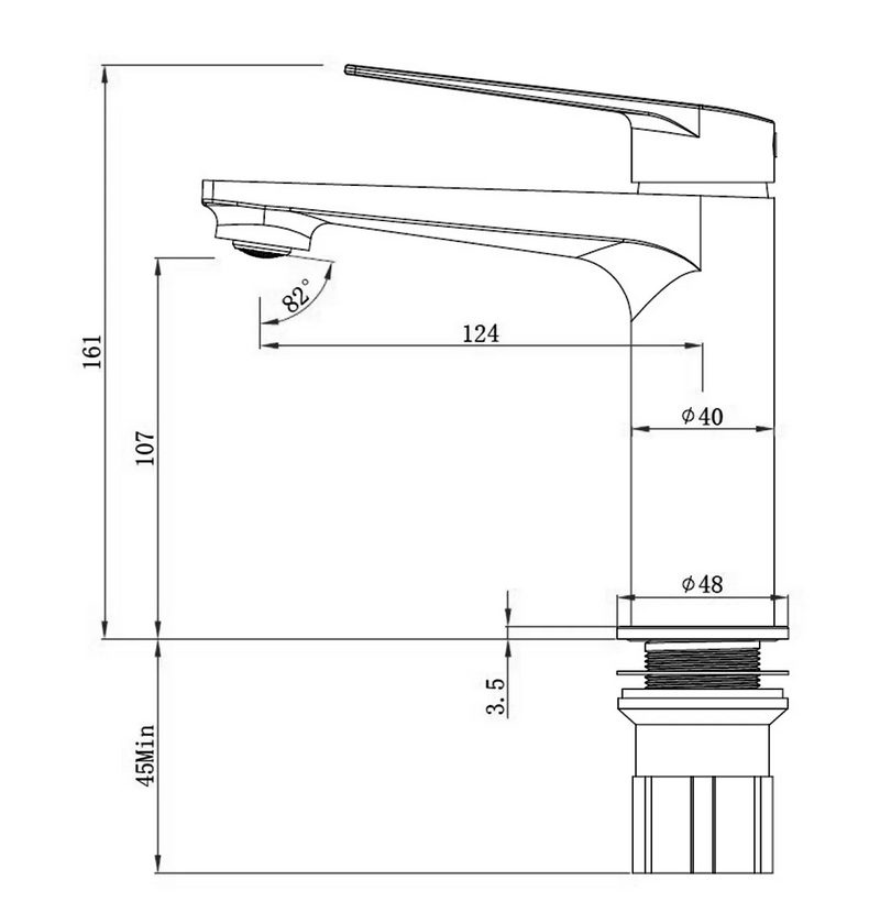 Otti Australia Zevio Basin Mixer