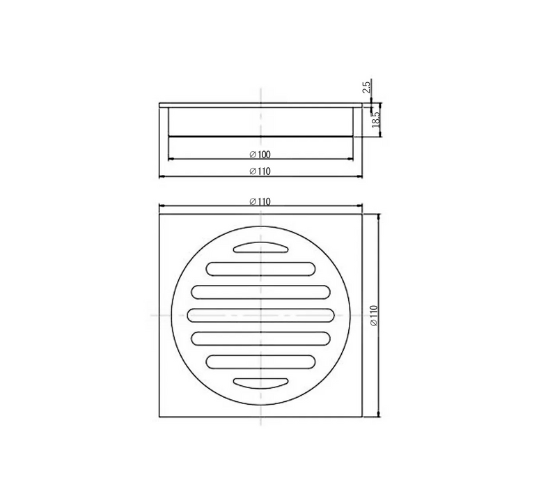 Otti Australia Square Floor Waste