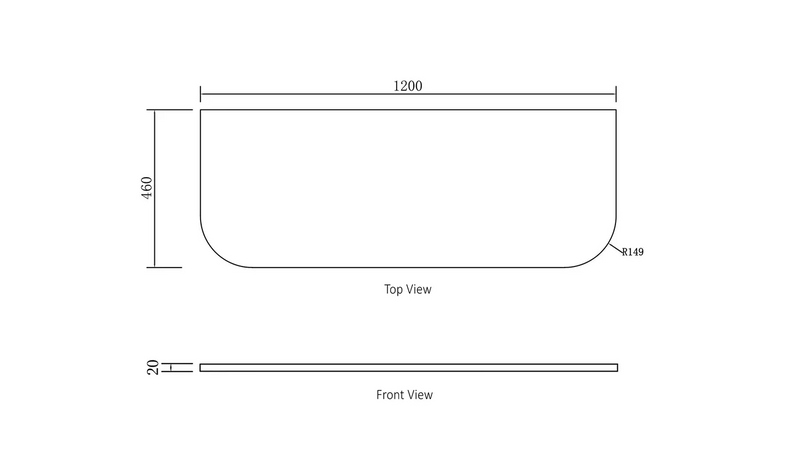 Otti Australia Bondi Solid Surface Top No Hole