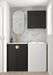 Otti Wall and Base Cabinets Kit 650 Marlo Black