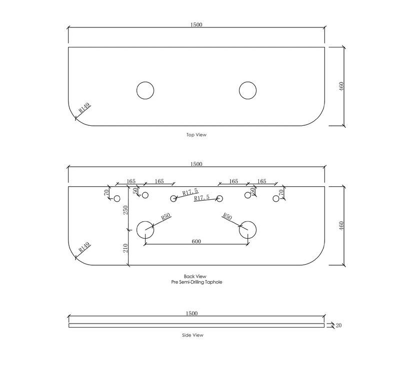 Otti Australia Bondi Solid Surface Top