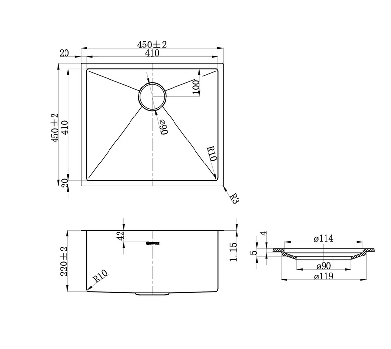 Otti Australia Axon Sink 45S