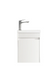 Otti Mini Ensuite Vanity 400mm Matte White Fluted Vanity (with Basin)