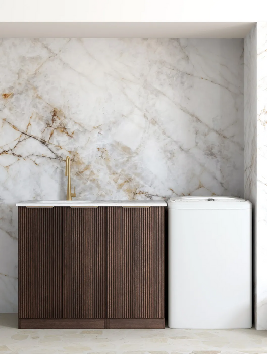 Otti Havana Woodland Oak Base Laundry Cabinet with 1060mm Stone Top