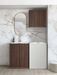 Otti Wall and Base Cabinets Kit 650 Havana Sable Walnut Fluted