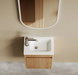 Otti Mini Ensuite Vanity 400mm Woodland Oak Fluted Vanity (with Basin)