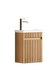 Otti Mini Ensuite Vanity 400mm Woodland Oak Fluted Vanity (with Basin)