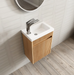 Otti Mini Ensuite Vanity 400mm Woodland Oak Fluted Vanity (with Basin)
