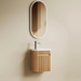 Otti Mini Ensuite Vanity 400mm Woodland Oak Fluted Vanity (with Basin)
