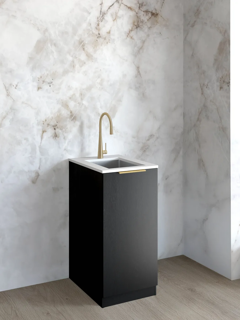Otti Mini Laundry 430mm Byron/Bondi Oak with Stone Top