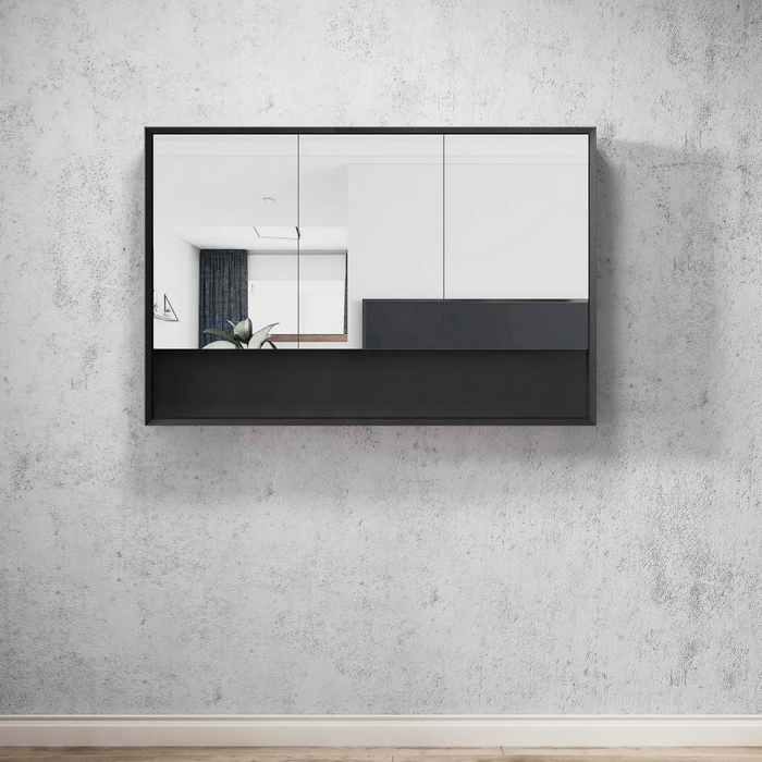 Otti Marlo Matte Black Shaving Cabinet