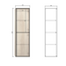 Otti Byron Tall Boy 350x300x1200 Natural Oak