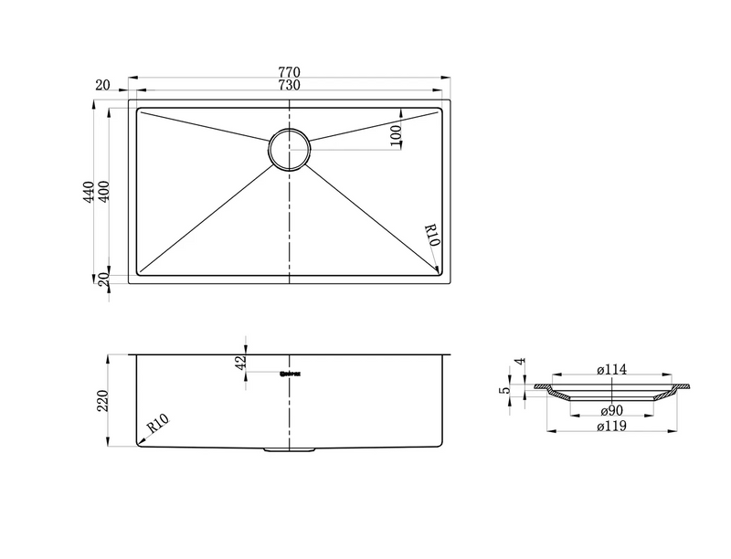 Otti Australia Axon Sink 77S