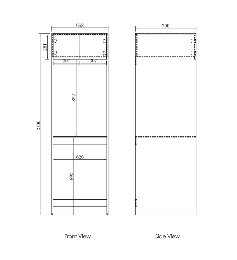 Otti Hampshire Laundry 2100 Tall Washing Machine Cabinet
