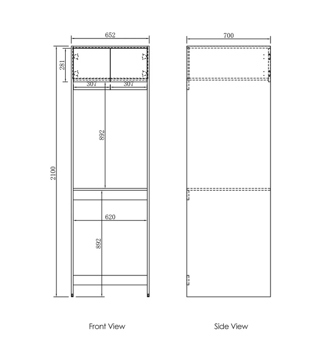 Otti Hampshire Laundry 2100 Tall Washing Machine Cabinet