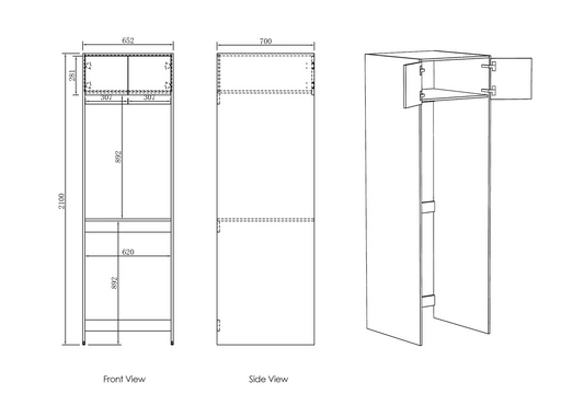 Otti Hampshire Laundry 2100 Tall Washing Machine Cabinet
