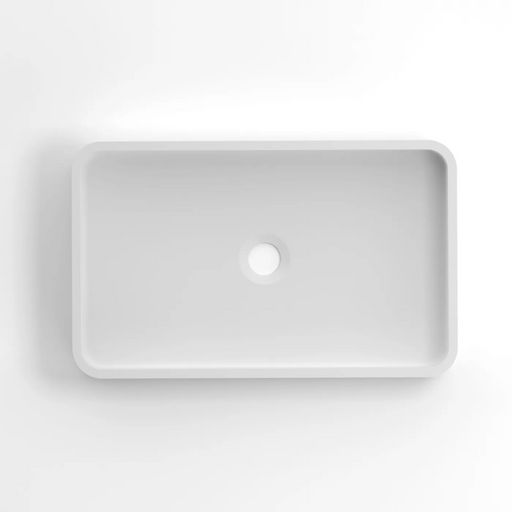 Otti Hudson Square 520x320x120 Concrete Fluted White Basin