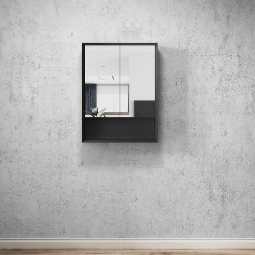 Otti Marlo Matte Black Shaving Cabinet