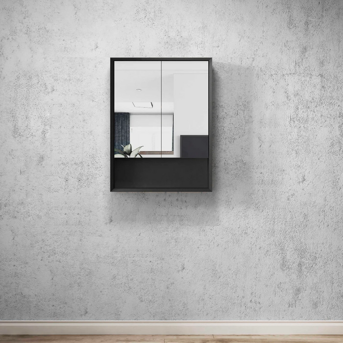 Otti Marlo Matte Black Shaving Cabinet