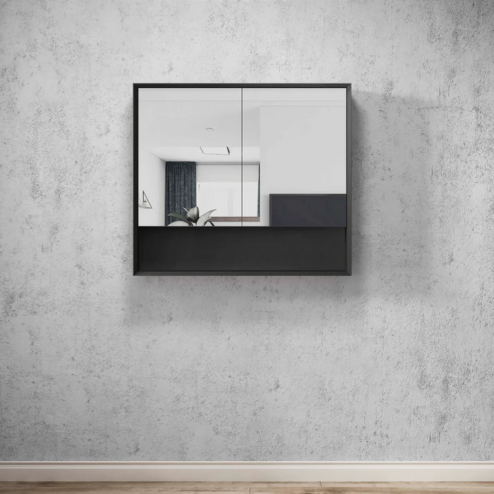 Otti Marlo Matte Black Shaving Cabinet