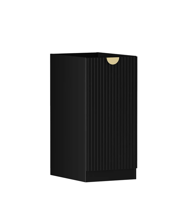 Otti Marlo Laundry Fluted Black Base Cabinet