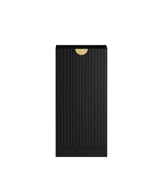 Otti Marlo Laundry 415 Fluted Black Base Cabinet with internal Drawer