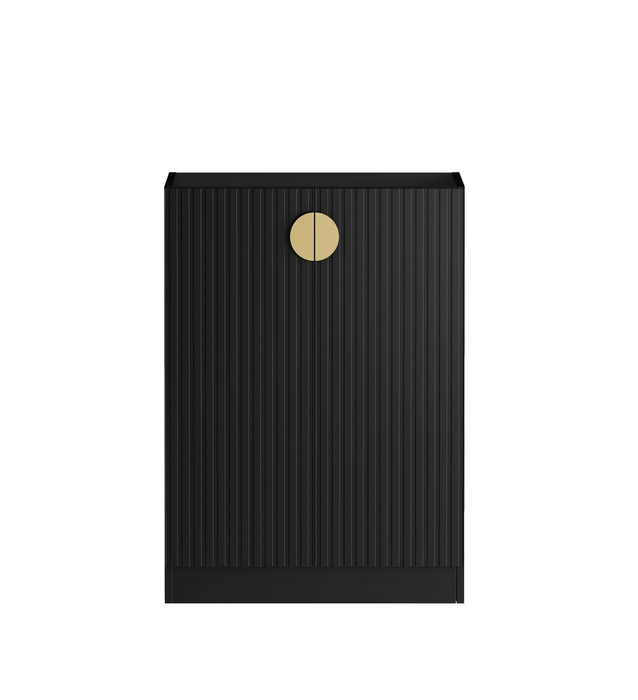 Otti Marlo Laundry Fluted Black Base Cabinet