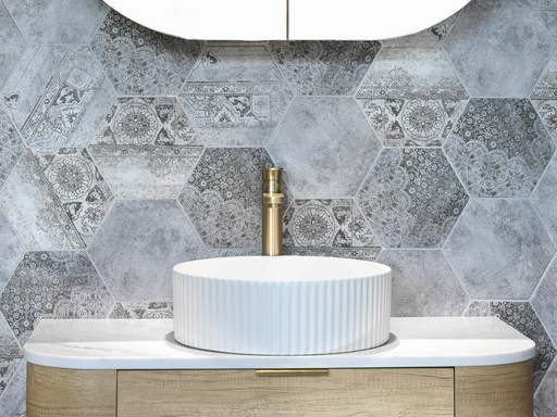 Otti Marlo Round 400x400x125 Fluted Basin