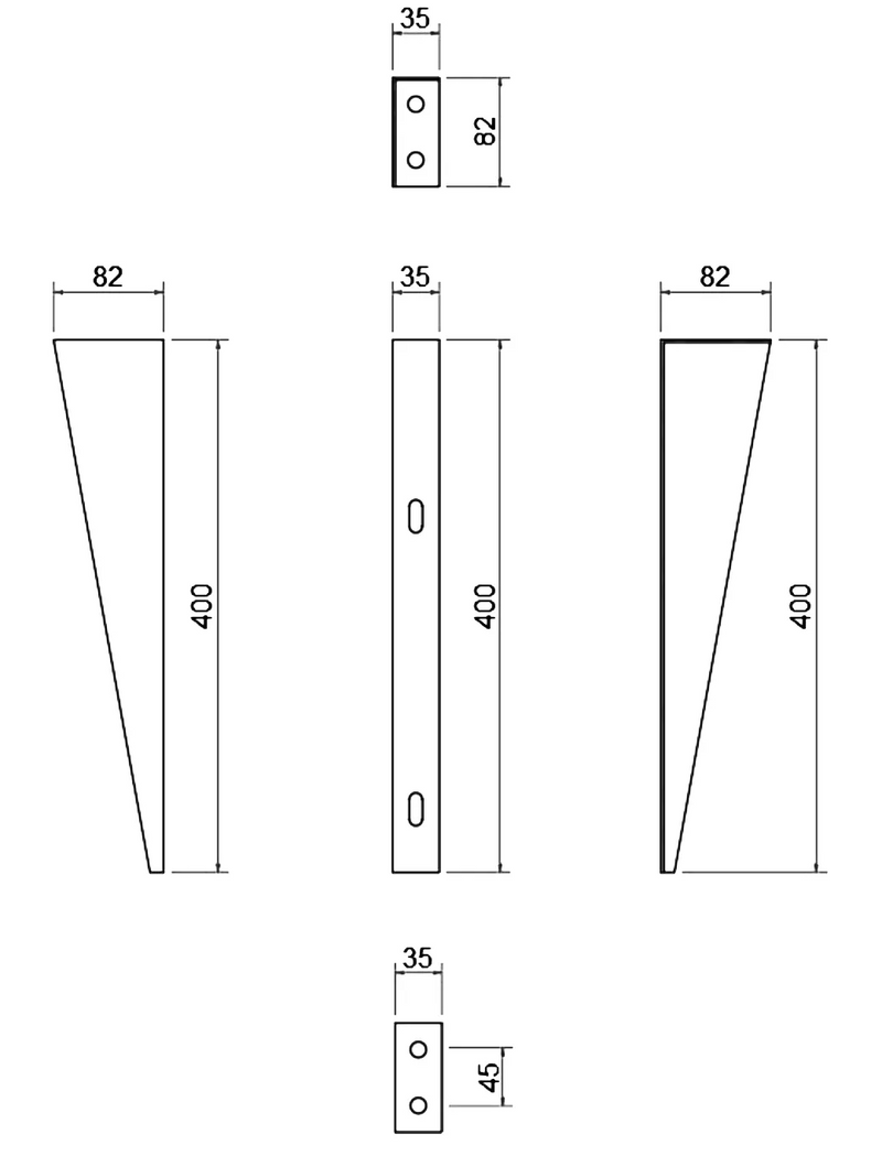 Otti Solid Surface Top Wall Hung Stainless Steel Frame