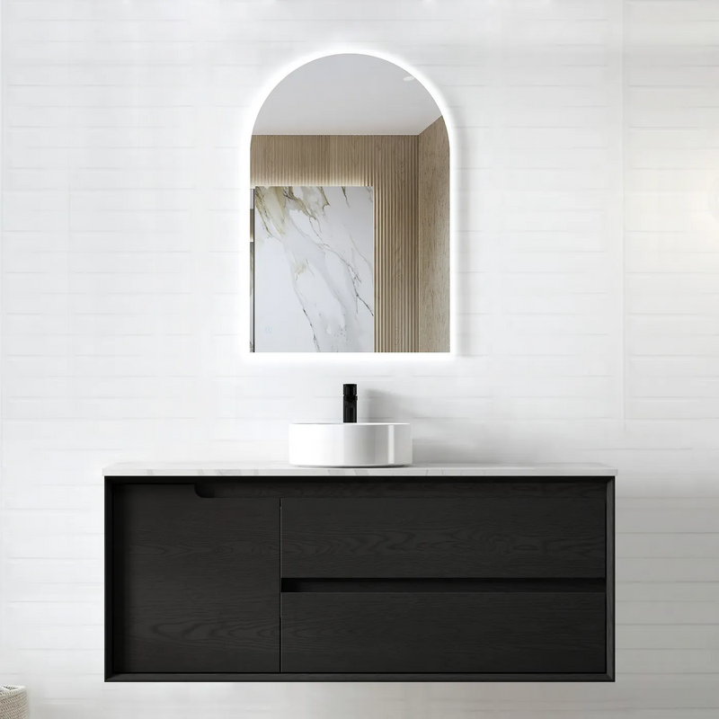 Otti Byron Black Oak Wall Hung Vanity