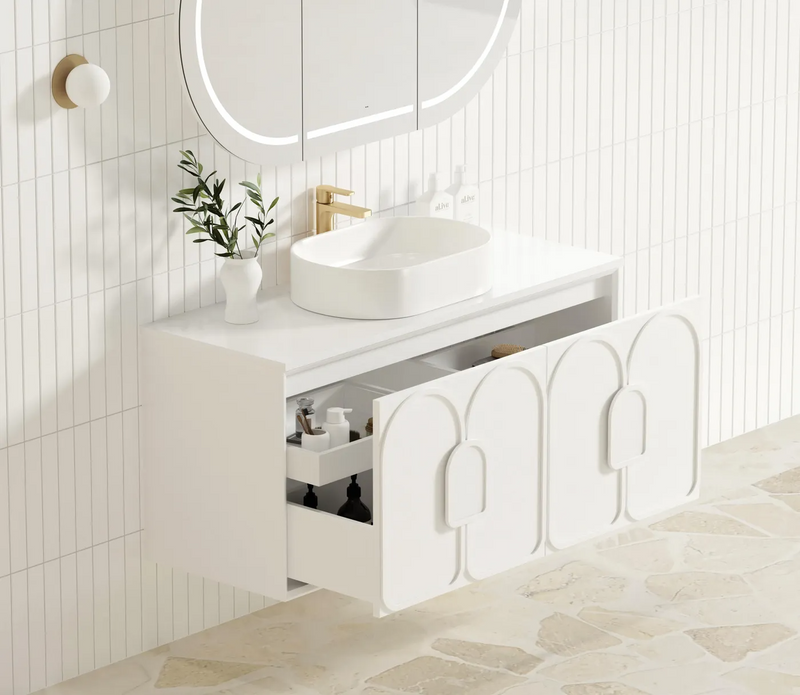 Otti Laguna Mk II Matte White Wall Hung Vanity