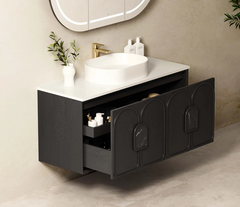 Otti Laguna Mk II Black Oak Wall Hung Vanity