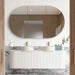 Otti Bondi Satin White Fluted Wall Hung Curve Cabinet