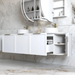 Otti Hampshire Satin White Wall Hung Curve Vanity