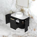 Otti Hampshire Satin Black Wall Hung Curve Vanity