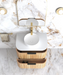 Otti Havana Woodland Oak Fluted Wall Hung Curve Vanity