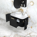 Otti Hampshire Satin Black Wall Hung Curve Vanity