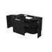 Otti Hampshire Satin Black Wall Hung Curve Vanity
