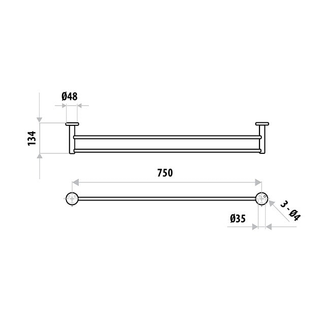Linkware Double Towel Rail