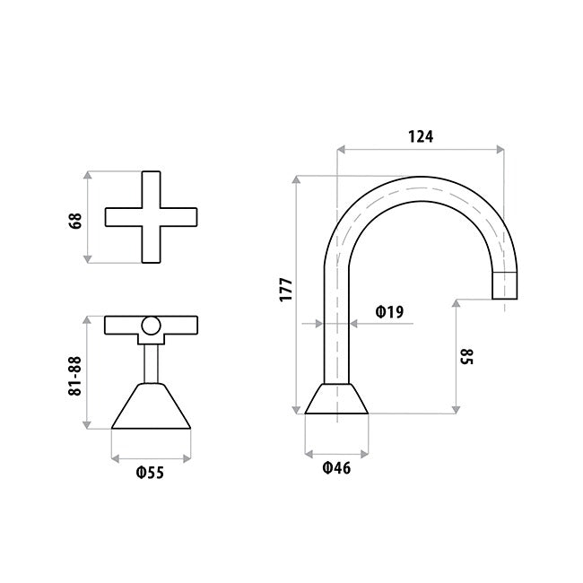 Linkware Kirra + Basin Set Window Pk