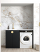 Otti Marlo Black Base Laundry Cabinet with 1300mm Stone Top
