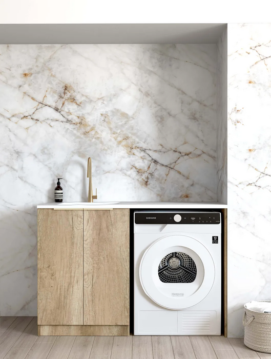 Otti Byron/Bondi Oak Base Laundry Cabinet with 1300mm Stone Top