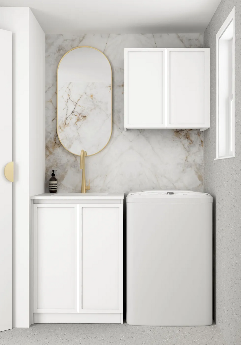 Otti Wall and Base Cabinets Kit 650 Hampshire White