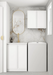 Otti Wall and Base Cabinets Kit 650 Hampshire White