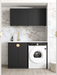 Otti Laundry Kit 1305 Marlo Black with Stone Top