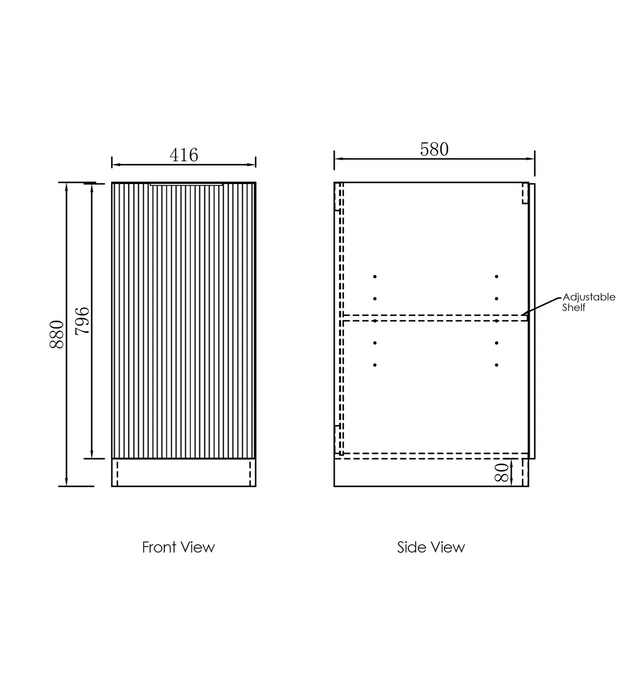 Otti Mini Laundry 430mm Havana