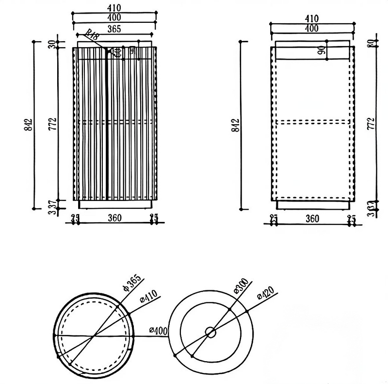 Aulic Civaro 420mm Pillar Cabinet