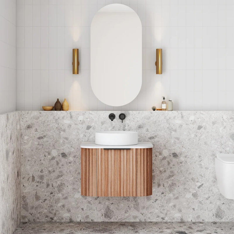 Cassa Design V-Groove Curved Wall Hung Vanity