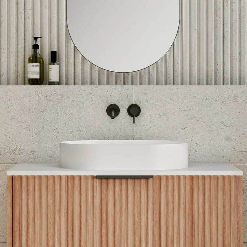 Cassa Design Elegant Pill Solid Surface Above Counter Basin