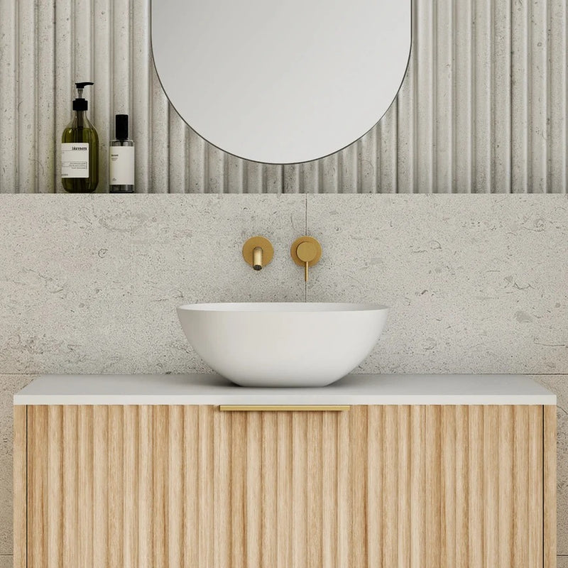 Cassa Design Rectangular Slim Solid Surface Above Counter Basin